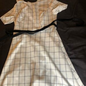 White and Black Long Dress